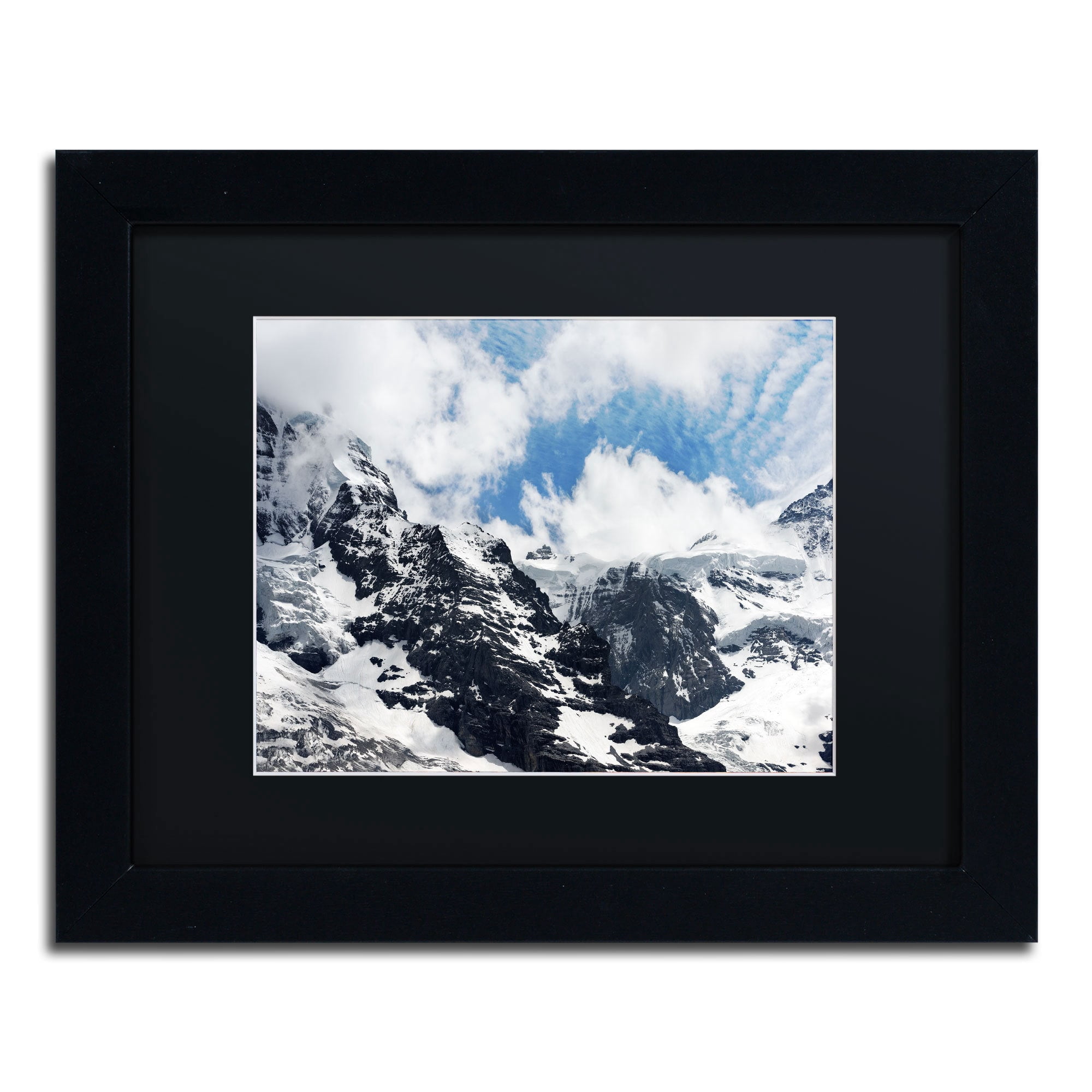 Trademark Fine Art "Jungfraujoch Switzerland" Canvas Art by Philippe Sainte-Laudy, Black Matte, Black Frame