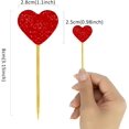 thumbnail image 3 of Glitter Heart Cupcake Toppers, 50Pcs Love Valentine's Day Food Picks Cake Decorations for Wedding Bridal Birthday Party Baby Shower, 3 of 8