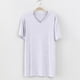 thumbnail image 1 of Ceisia Men's Solid V-Neck Short Sleeve Pajama Top Soft Comfortable Sleep Loungewear White XXXL Gifts, 1 of 4