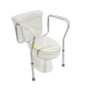 Essential Medical Supply Adjustable Toilet Safety Rails featuring a Sturdy and Secure Frame with 250lb Capacity