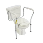 Essential Medical Supply Adjustable Toilet Safety Rails featuring a Sturdy and Secure Frame with 250lb Capacity