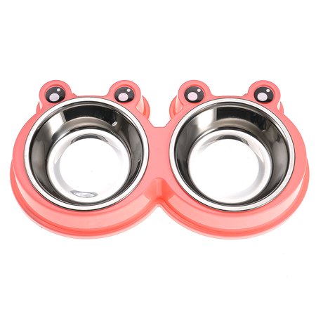 Double Dog Bowls Cute Stainless Steel Dog Bowl Non-Skid ...