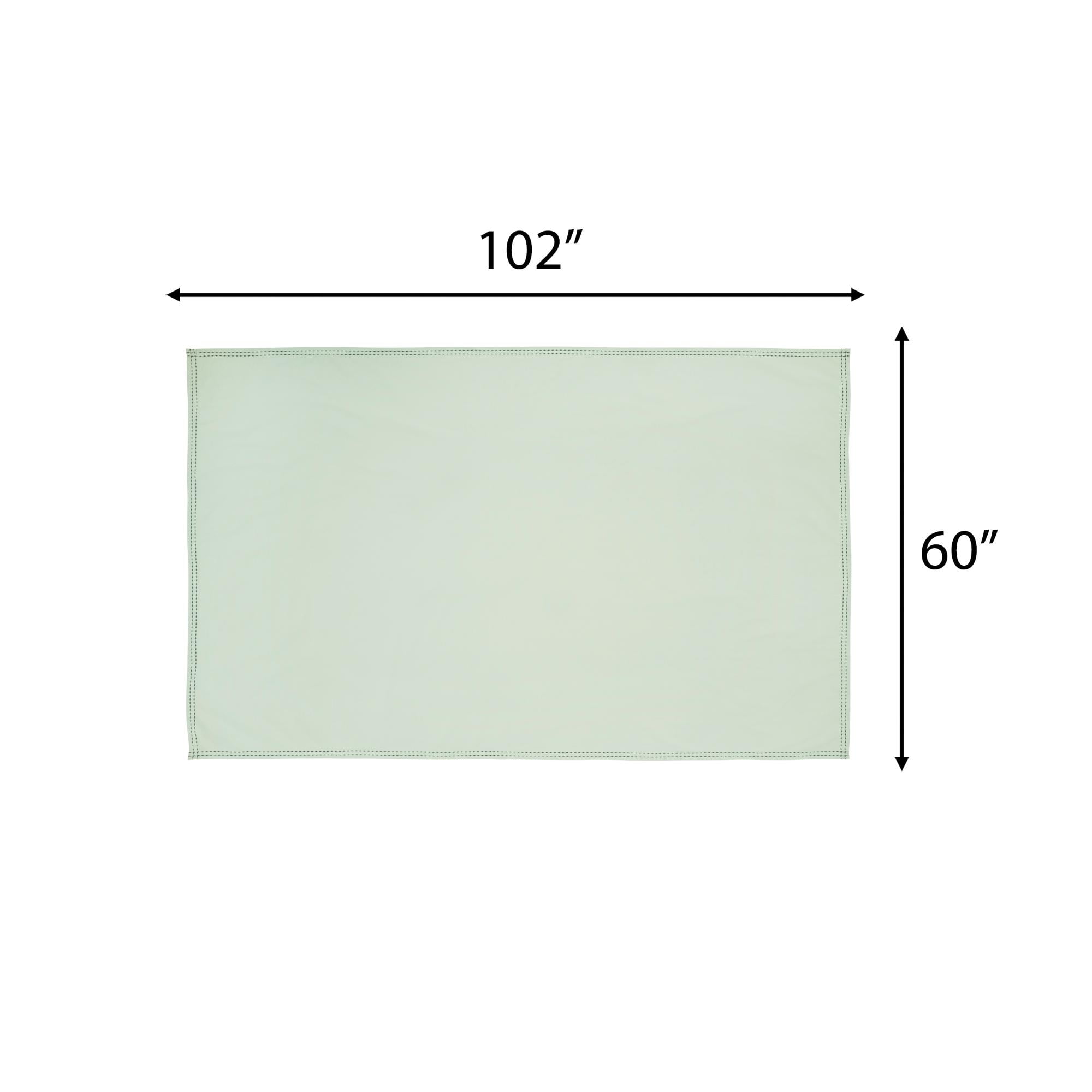 Nappe en tissu à ourlet double surpiqûre, couleur vert sauge, motif Beautiful Home de Drew Barrymore, 259 cm (largeur) x 152 cm (longueur)