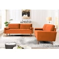 thumbnail image 4 of US Pride Furniture  Monahan Velvet 2PC Living Room Sets Sofa Loveseat Orange, 4 of 9