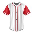 thumbnail image 3 of Striped Baseball Jersey Shirt for Men Stripes Baseball Shirts Sports Uniform, 3 of 5