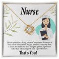 thumbnail image 3 of Simple Thank You Healthcare Medical Worker Nurse Appreciation Infinity Knot Necklace Message Card, 3 of 17