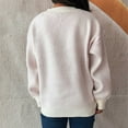 thumbnail image 5 of Weiqiqre Sweaters for Women Oversized Bow Print Crew Neck Drop Shoulder Long Sleeve Knit Pullover Tops, 5 of 6