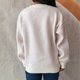 thumbnail image 5 of Ailaofu Womens Fall Winter Casual Sweater Cute Bow Crewneck Long Sleeve Baggy Knit Sweatshirt Top Trendy Aesthetic Clothes, 5 of 6
