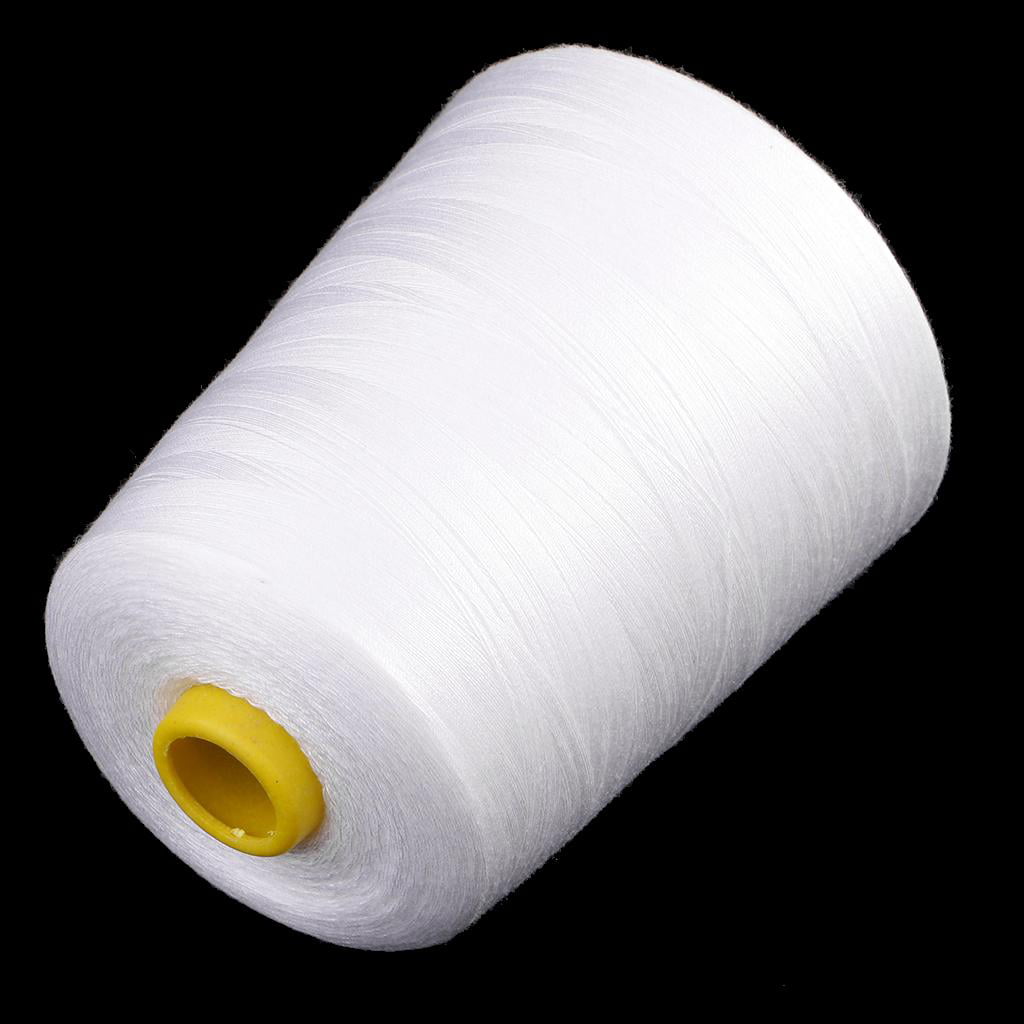 8000Yds 40S/2 White Overlocking Sewing Machine Polyester Thread All Purpose 