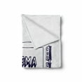 thumbnail image 2 of Movie Theater Soft Flannel Fleece Throw Blanket, Hand Drawn Illustration Audience Sitting in Theater Waiting the Movie, Cozy Plush for Indoor and Outdoor Use, 60" x 80", Navy Blue White, by Ambesonne, 2 of 6