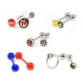 thumbnail image 4 of Package of Two Tongue Barbell, Tongue Ring with Unique Designed Ball 14G, 4 of 25