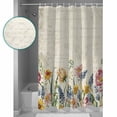 thumbnail image 3 of 60x72 Inch Shower Curtains for Bathroom Colorful Flowers Fabric Bath Curtain Decor Spring Botanical Wild Florals Herbs Waterproof Restroom Curtains Shower Set Accessories with 12 Hooks 60 Inch, 3 of 6