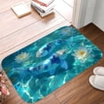 thumbnail image 5 of 1pc Two Koi Fish and Water Lilies Absorbent Non-Slip Bathroom Thickened Flannel Rug Decor,Soft,Quick Drying,Suitable For Indoor/outdoor Use,Bathrooms,Bedrooms,Kitchens,Terrace,Laundry Rooms,16"x24", 5 of 9