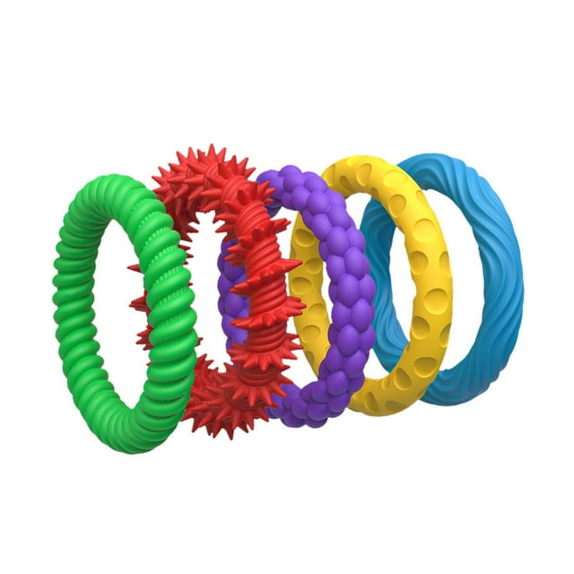 5 piezas Pulseras sensoriales Anillos sensoriales novedosos para regalos de rellenos de calcetines Opción