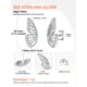 thumbnail image 5 of Pendientes de plata esterlina Silvora Ala de mariposa Zirconia cúbica Izquierda y derecha Media mariposa, 5 of 8