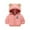 Pink, variant on Toddler Boys Winter Coat Boys Puffer Jacket Zip up Long Sleeve Thicken Windproof Down Jacket Hooded Jackets Clothes for 12-24 Months Old Girl