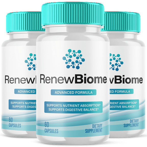 RenewBiome Gut Health Pills Advanced Formula Digestion Support Renew Biome 180 Capsules