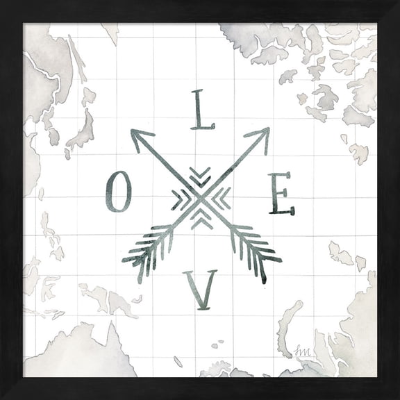 Watercolor Wanderlust Adventure III by Laura Marshall, Framed Wall Art, 13.25W x 13.25H