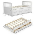 thumbnail image 2 of Costway Twin Captain's Bed Bunk Bed Alternative w/ Trundle & Drawers for Kids White, 2 of 10