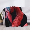 thumbnail image 3 of Fotbe Closeup Red Flamingo Portrait Manta de Franela con Estampado, Manta Ultrasuave para Cama, Sofá, Auto, Hipoalergénica y Antibolitas-50"x40", 3 of 6