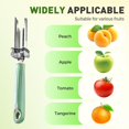 thumbnail image 3 of 2 in 1 Apple Corer and Peeler, Apple Core Removal Tool, Stainless Steel Fruit Corer, Apple Seed Remover for Cored Apples, Pears, Bell Peppers and Cakes, Kitchen Gadget for Fruit and Vegetable (Blue), 3 of 7