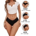thumbnail image 2 of FINETOO Cotton Underwear For Women High Waist Panties Cheeky Bikini Womens Briefs Soft Stretch Hipster for Ladies 6Pack S-XXL, 2 of 5