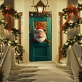 thumbnail image 4 of YWIYIUD Christmas Door Cover Reindeer Santa Banner Photo Background Santa Door Hanging Banner Winter Holiday Christmas NewYear Home Party Decoration Supplies 6.7x3 FT, 4 of 5