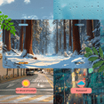 thumbnail image 5 of 1 Pcs 2D Flat License Plate Covers & Frames, Snowy Redwood For Decorative Front, Waterproof For Decoration Aluminum License Plate Covers & Frames Cover For Men Women, 12" X 6", 5 of 7