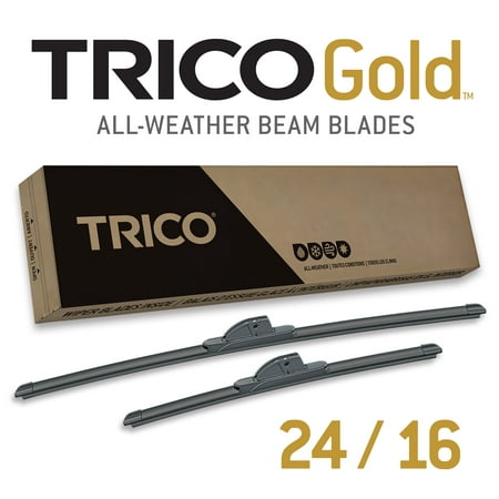 TRICO Gold 2 Pack All Weather Automotive Replacement Wiper Blades 24 and 16 Inch (18-2416)