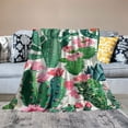 thumbnail image 2 of Watercolor Cactus Succulent Blanket Cartoon Cactus Saguaro Desert Floral Gifts for Plant Lovers Artists Photographers Soft Blanket for Bed Outdoor Sofa Valentines Birthday Decor, 2 of 6