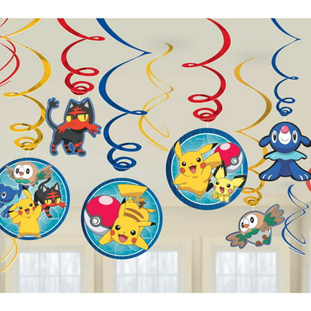 Pokemon 'Sun and Moon' Hanging Swirl Decorations (12pc)