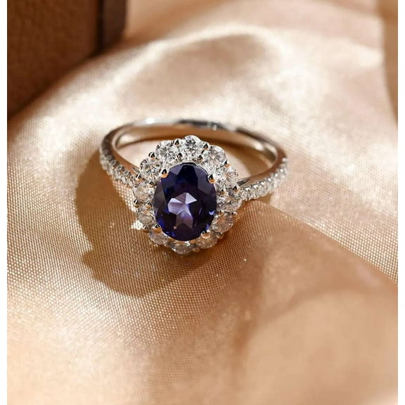 Jewelerix 925 Silver Oval Cut Ring Gorgeous Moissanite Diamond Engagement Ring 2 CT Proposal Mother's Day Surprise Gift