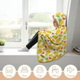 thumbnail image 6 of Pineapple Hooded Blanket Wearable Cloak Hoodies Throw Cape Wrap Poncho for Bed Sofa and Lounge Chair, 6 of 6