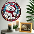 thumbnail image 6 of Polar Bear Stained Glass Suncatcher, Polar Bear Glass Suncatchers for Windows For Merry Christmas, 6 of 7