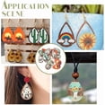 thumbnail image 5 of Colorful 48 Pcs Wood Teardrop Big Charms 6 Styles Single Face Printed Hollow Wood Pride Charms Rainbow Desert Sunflower Wooden Pieces Pendants for Earrings Jewelry Making Craft, 5 of 5