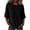 Black, variant on Women's Summer T Shirts Cotton Linen Blouse Casual Crew Neck Pullover Loose Lightweight Tops by Yigetop Black L