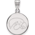 thumbnail image 1 of 10K White Gold 10Kw University Of Iowa Medium Disc Pendant (22 X 15) Made In United States 1w039uia, 1 of 5