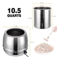 thumbnail image 3 of FOLDLIFE Commercial Grade Soup Kettle, 10.5QT Soup Kettle Warmer with Hinged Lid and Detachable Stainless Steel Insert Pot for Famil yand Restaurant, buffets，Silvery, 3 of 6