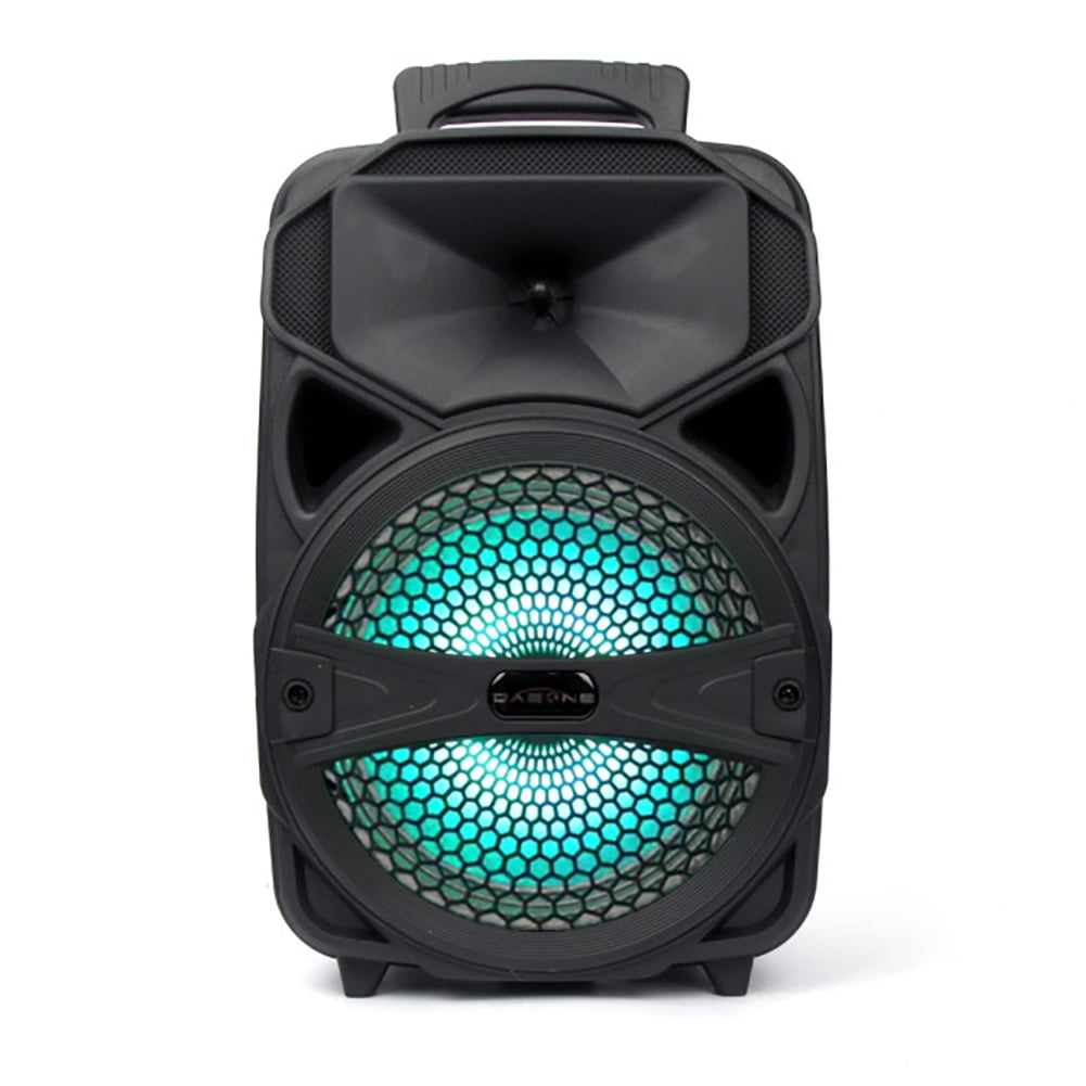 White FWFX Portable Karaoke Machine for Adults 30w Loud Bluetooth Speaker for Party Camping Home Indoor Outdoor Includes Remote Control Wireless Bluetooth Speakers with Color Lights 