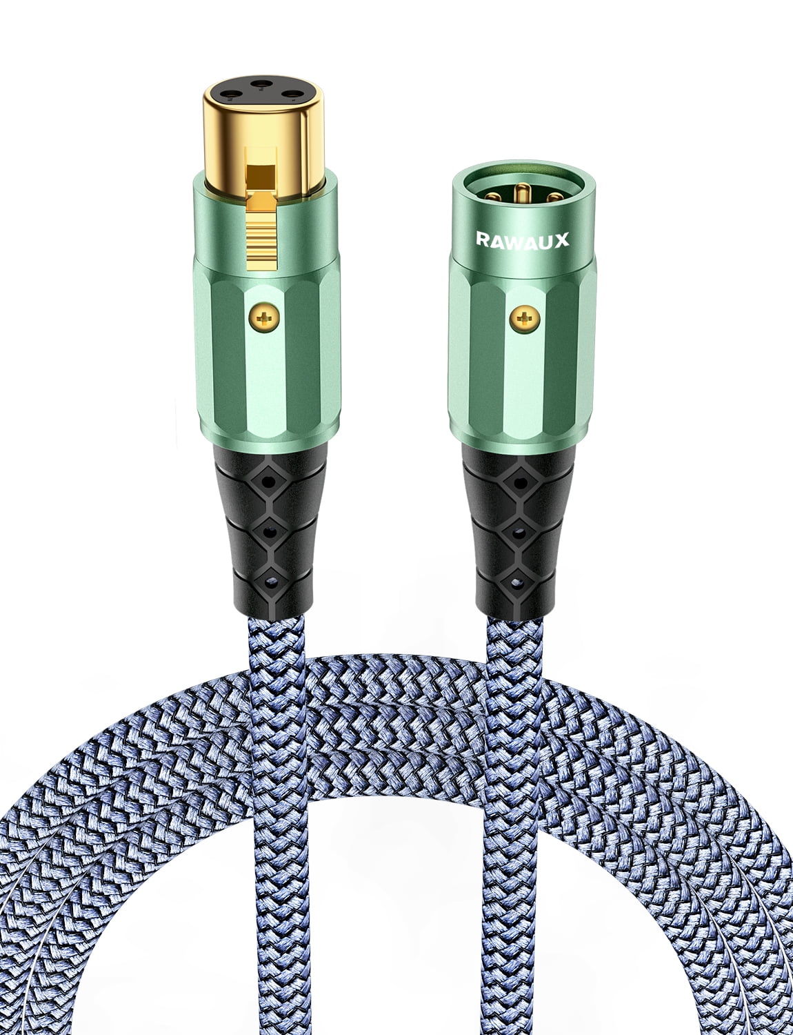 RAWAUX XLR Microphone Cable, Male to Female 3 Pin Balanced Shielded Mic Cord (3.3ft/1m)