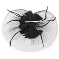 thumbnail image 2 of 1 unid novia vestido de pluma tocado banquete fiesta pluma flor pelo aro negro, 2 of 5