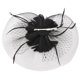 thumbnail image 2 of KAKOWELY 1 pieza de tocado de plumas para vestido de novia, banquete, fiesta, flores de plumas, color negro, 2 of 4