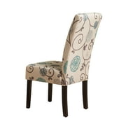 Noble House Asher Indoor Fabric Dining Chairs, Set of 4, Beige,Blue,Espresso