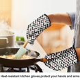 thumbnail image 3 of Pioneer Flower Floral Print Pattern Oven Mitt 2-Pack Set, Heat Resistant Kitchen Gloves, 7.7" X 12", 3 of 4