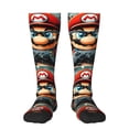 thumbnail image 2 of Lsque Mario Printed Crew Socks Men's Women's LightWeight Thin Casual Calf Socks ,Knee High Socks,Cotton Socks, 2 of 9