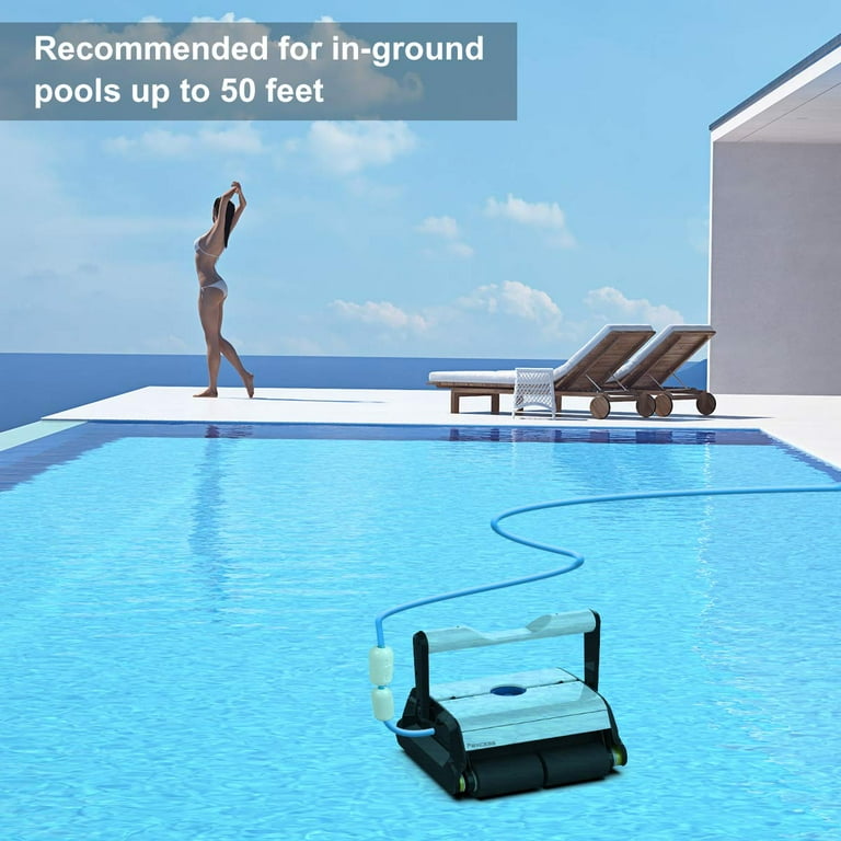 Paxcess Automatic Robotic Pool Cleaner, Wall Climbing Robotic Swimming Pool  Cleaner, Ideal for In-ground Swimming Pools up to 50 Feet. 