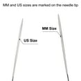 thumbnail image 4 of Uxcell 3 Gauge Knitting Circular Needle 16 Inch Metal Round Stainless Steel Needle with Large Eye Sewing & Stitch Markers, 4 of 6
