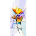 thumbnail image 2 of Bouquet Flowers on Light Green Blue - Large Floral Canvas Art Print, 2 of 3
