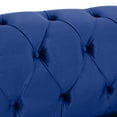 thumbnail image 6 of GDF Studio Marengo Contemporary Tufted 3 Seater Sofa, Navy Blue Velvet and Espresso, 6 of 10