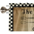 thumbnail image 5 of 84 Inch Long Tier Curtains for Kitchen, The Chef Gnome Kitchen Retro Black Buffalo Plaid Bathroom Window Curtains Rod Pocket Short Curtains Window Treatment Tiers for Living Room Farmhouse 2 Panels, 5 of 5